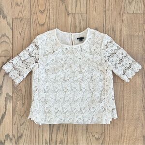 Ann Taylor Women’s Ivory Lace Crop Top Size X-Small